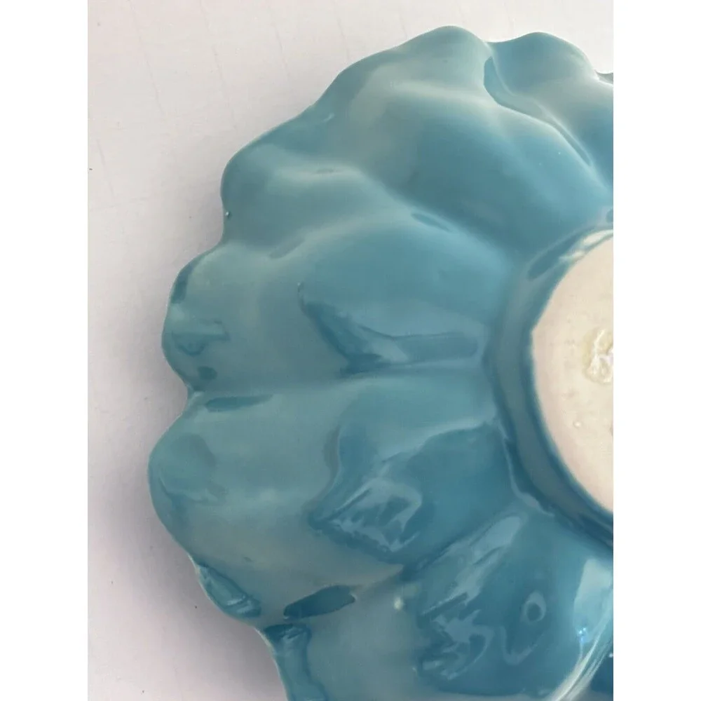 Discontinued Des Pots Turquoise Glazed Lotus Seed Pod Vase